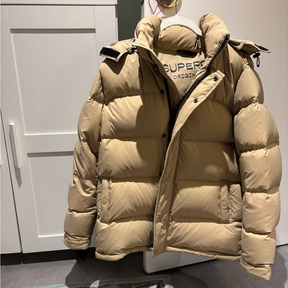 Aritzia Tan Puffer Jacket